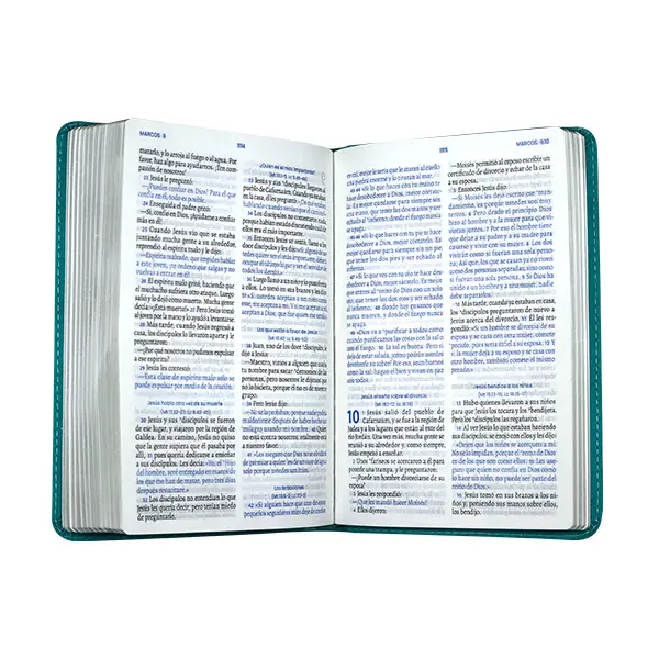 Biblia Traducción Lenguaje Actual Mediana Letra Grande Imitación piel Verde Aguamarina Estrellas [TLA066LGPJR].webp