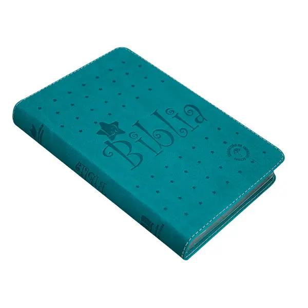 Biblia Traducción Lenguaje Actual Mediana Letra Grande Imitación piel Verde Aguamarina Estrellas [TLA066LGPJR].webp