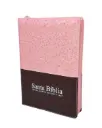 SANTA BIBLIA , LETRA GIGANTE COLOR ROSA Y CAFE
