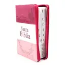 BIBLIA REINA VALERA 1960 LETRA GRANDE TRIOTONE ROSA CON CIERRE E ÍNDICE