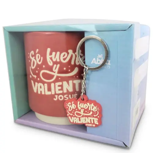 TAZA DE CERAMICA SE FUERTE Y VALIENTE 