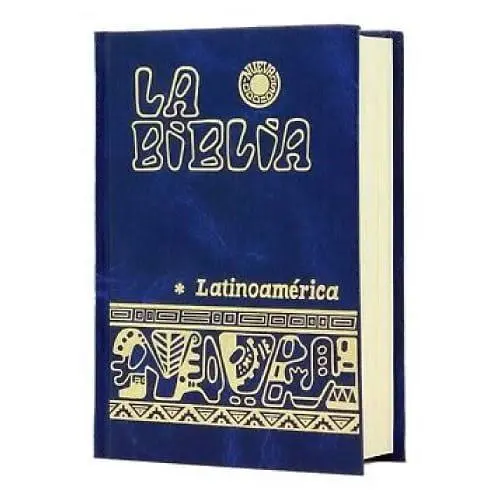 BIBLIA LATINOAMERICANA PEQUEÑA SIN INDICE-COLOR AZUL 