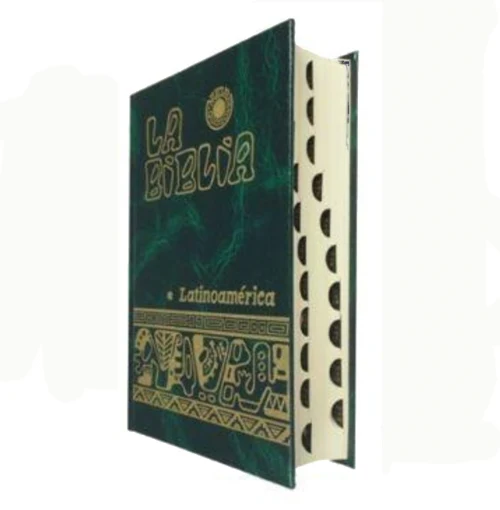 BIBLIA LATINOAMERICANA PERQUEÑA CON INDICE-COLOR VERDE 