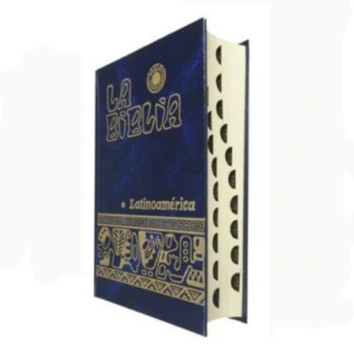 BIBLIA LATINOAMERICANA PERQUEÑA CON INDICE-COLOR AZUL 
