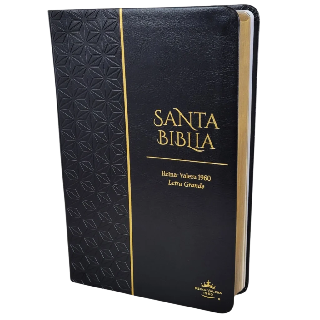 BIBLIA OBSEQUIOS Y PREMIOS MANUAL 12 PUNTOS RV1960 IMITACION PIEL NEGRO GEOMETRICO