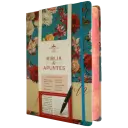 BIBLIA DE APUNTES REINA VALERA AZUL CELESTE CON FLORES, CANTO PINTADO