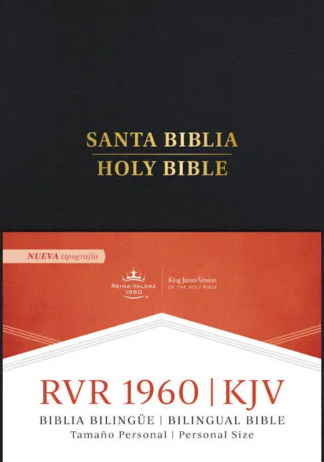 BIBLIA BILINGÜE KING JAMES TAPA DURA COLOR NEGRO 