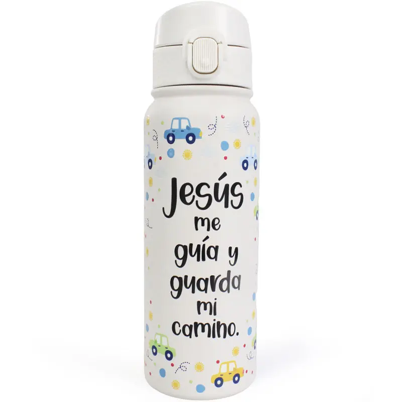 TERMO 500ML 3D JESUS ME GUIA Y GUARDA MI CAMINO