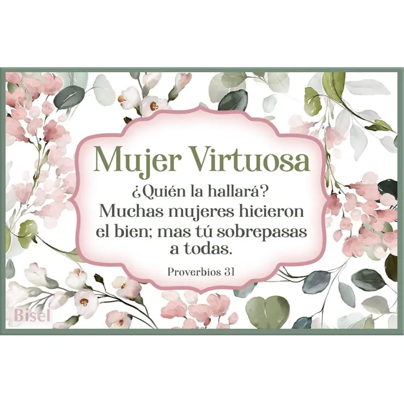 PLAQUETA PARA ESCRITORIO TEXTO: PROVERBIOS 31