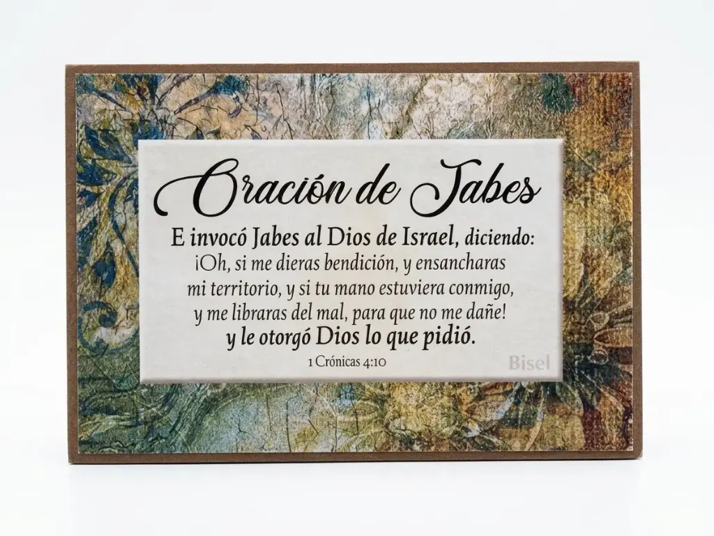 PLAQUETA PARA ESCRITORIO ORACION DE JABES