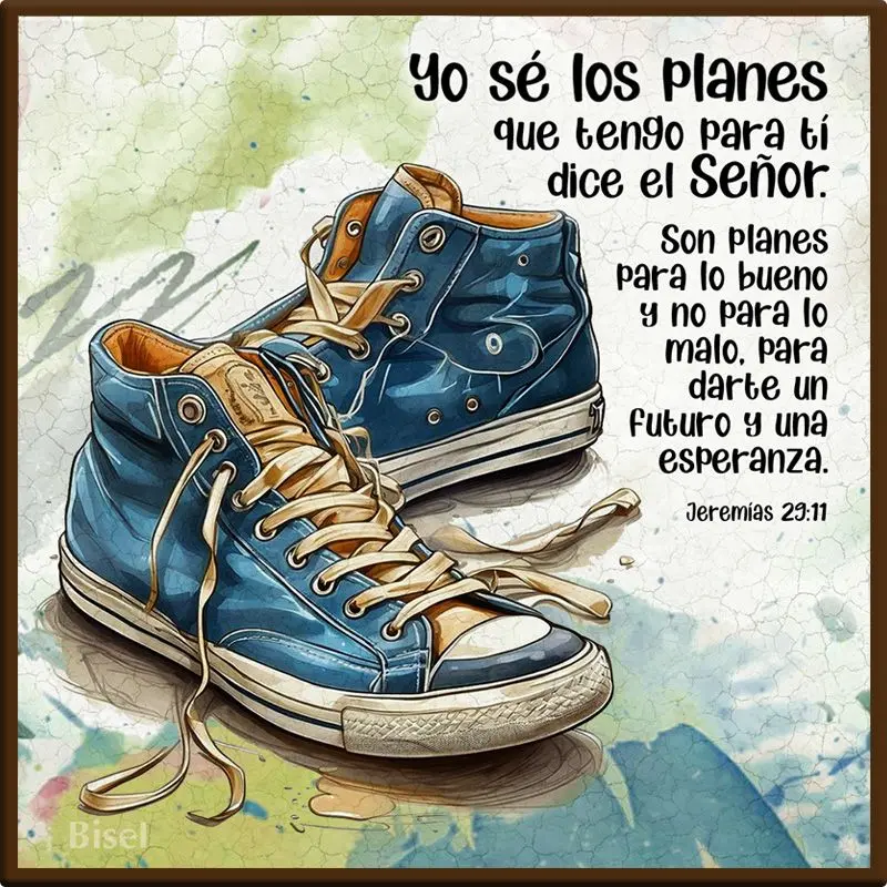 PLAQUETA DISEÑO TENIS, TEXTO:JEREMIAS 29:11