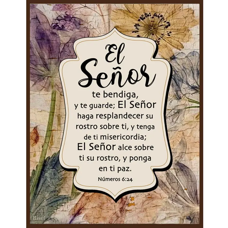 PLAQUETA COLECCIÓN VINTANGE NÚMEROS 6:24