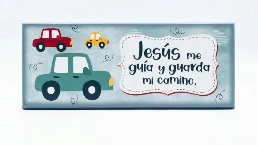[DECOR-1275E] PLAQUETA COLGANTE JESUS ME GUIA Y GUARDA MI CAMINO