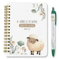 LIBRETA ANILLOS CON BOLIGRAFO EL SEÑOR ES MI PASTOR
