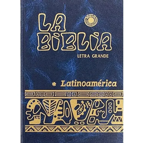 BIBLIA LATINOAMERICANA LETRA GRANDE-COLOR AZUL 