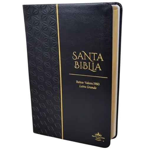 BIBLIA OBSEQUIOS Y PREMIOS MANUAL 12 PUNTOS RV1960 IMITACION PIEL NEGRO GEOMETRICO
