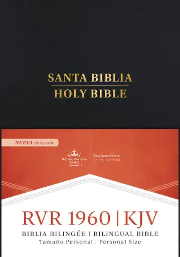BIBLIA BILINGÜE KING JAMES TAPA DURA COLOR NEGRO 