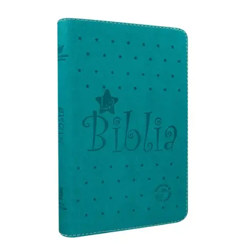 [TLA066LGPJR] BIBLIA TRADUCCIÓN LENGUAJE ACTUAL MEDIANA LETRA GRANDE IMITACIÓN PIEL VERDE AGUAMARINA ESTRELLAS