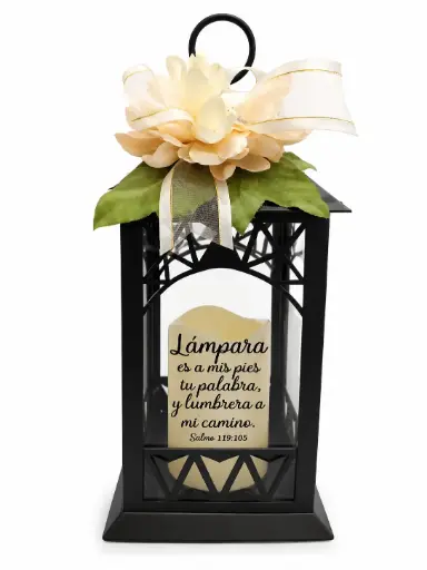 [KOLE-1005A] FAROL COLOR NEGRO, TEXTO: SALMO 119:5 GRANDE 