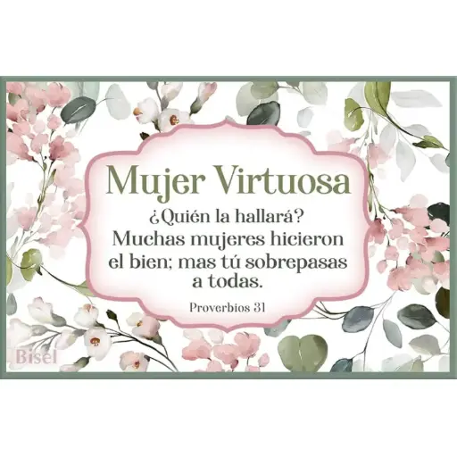 [DECOR-1140E] PLAQUETA PARA ESCRITORIO TEXTO: PROVERBIOS 31