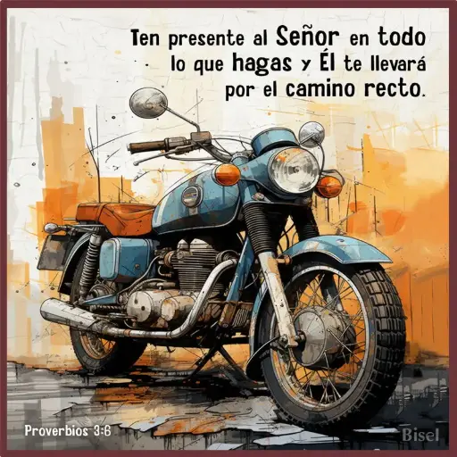 [DECOR-1211B] PLAQUETA PARA ESCRITORIO DISEÑO MOTO PROVERBIOS 3:6